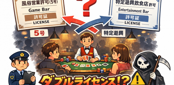 ポーカーバーで特定遊興許可は必要か｜5号営業との違いと“取るリスク”を行政書士が解説