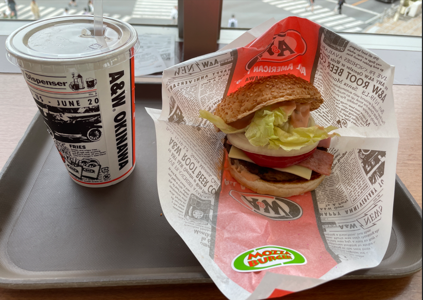 A＆Wのハンバーガー