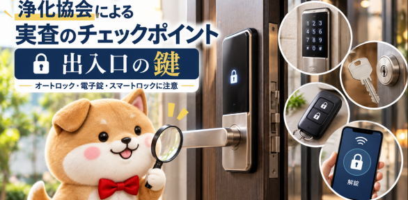 浄化協会による実査のチェックポイント|店舗入口の鍵・オートロック・スマートロックに注意!